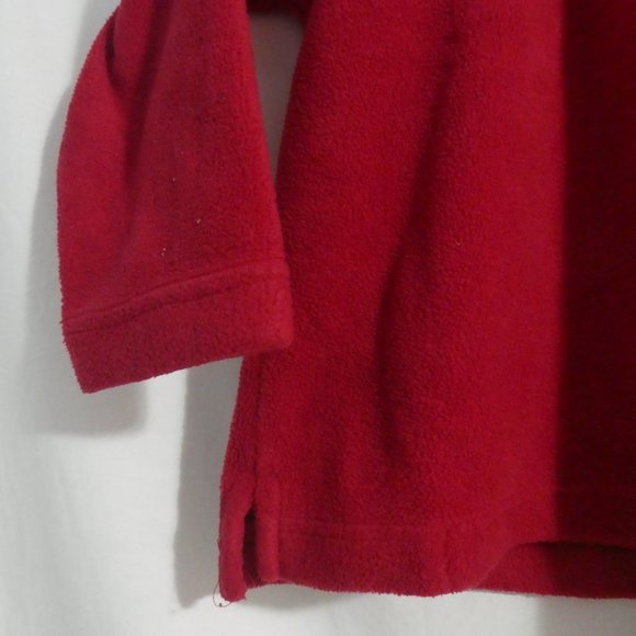 CITYSCAPE KIDS | size 8 | Red 1/4 Zip Fleece Embroidered Shirt | Made In Canada - Picture 7 of 12